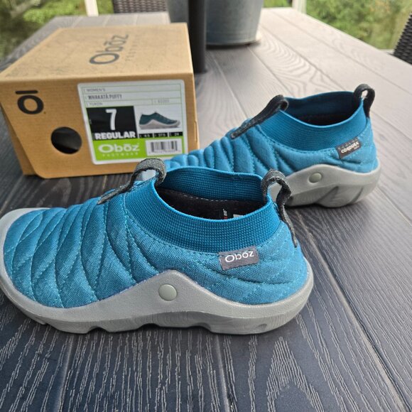 New w Box Oboz ata Puffy Slipper Women's Yukon, (Fits Like sz 6 or 6.5)Size: 7.0 - Picture 3 of 4